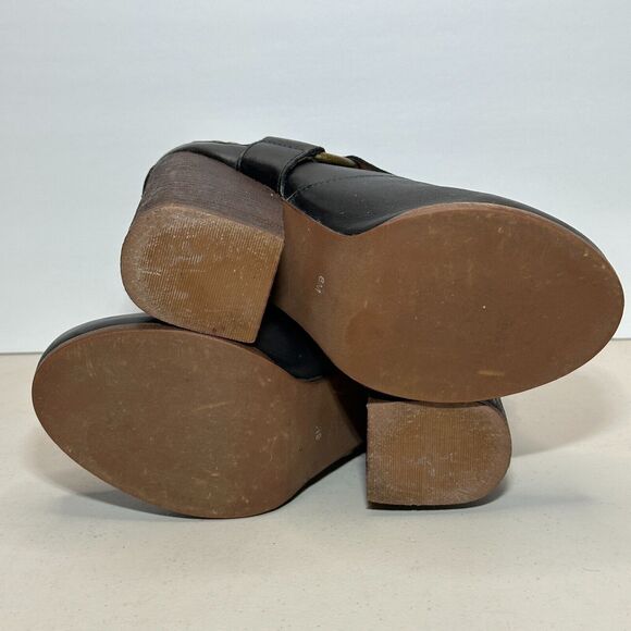 Jeffrey Campbell X Solestruck Studded Harness Block Heel Boots Black Women's 6M - Picture 9 of 13